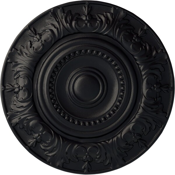 Ekena Millwork Biddix Ceiling Medallion (Fits Canopies up to 7 1/2"), Hand-Painted Steel Gray, 20 7/8"OD x 1 1/4"P CM20BXSGS - main